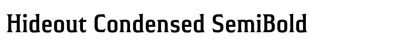 Hideout Condensed SemiBold